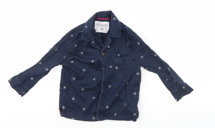 Marks and Spencer Baby Blue Geometric  Basic Button-Up Size 12-18 Months