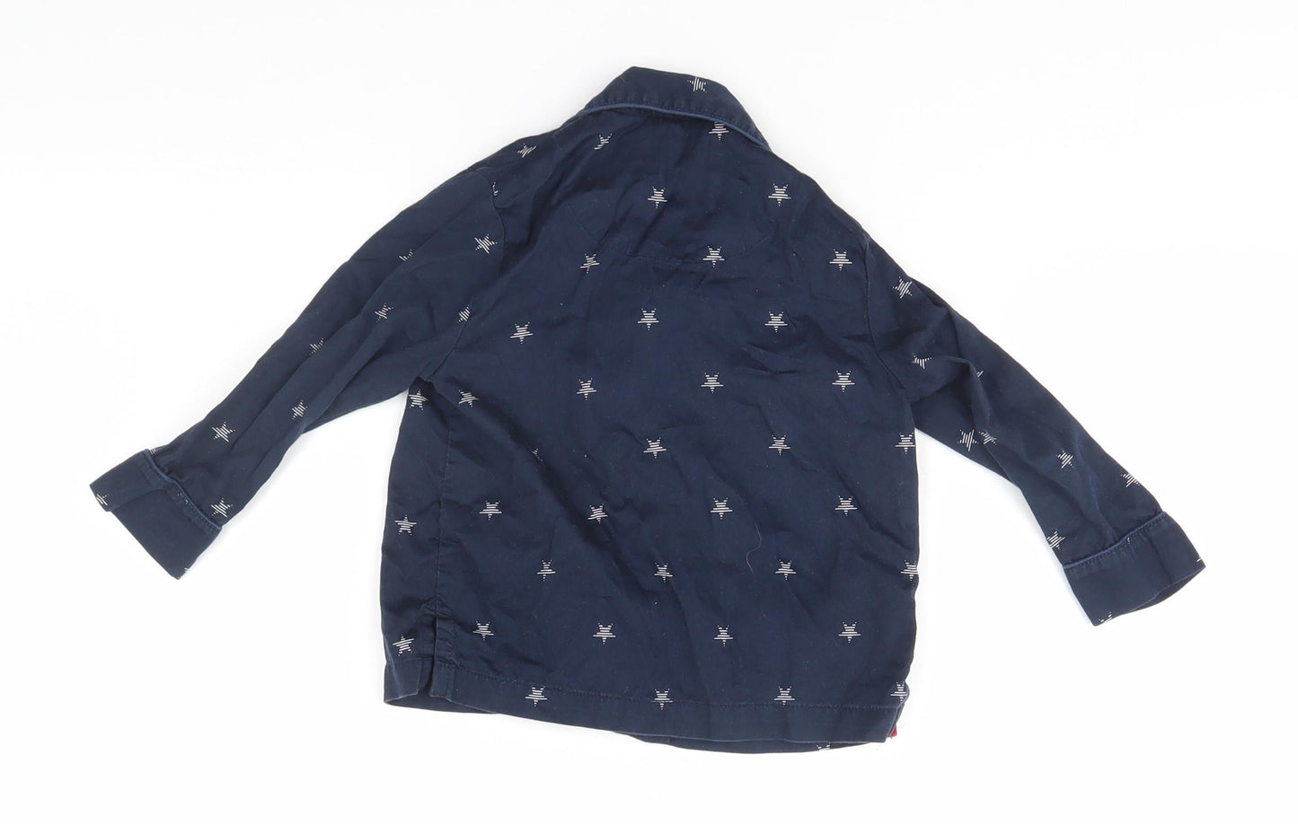 Marks and Spencer Baby Blue Geometric  Basic Button-Up Size 12-18 Months