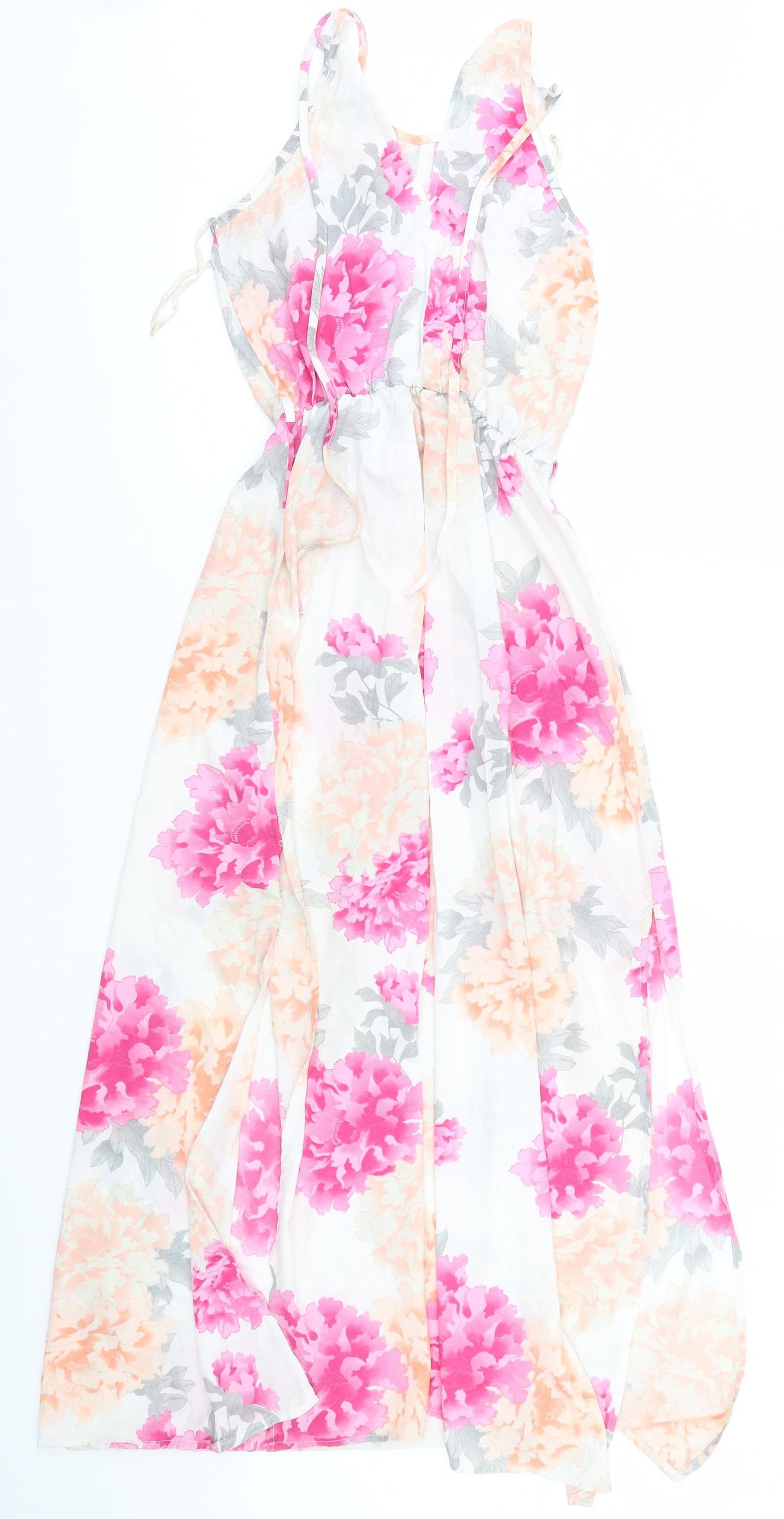 Dorothy Perkins Womens White Floral  A-Line  Size 8