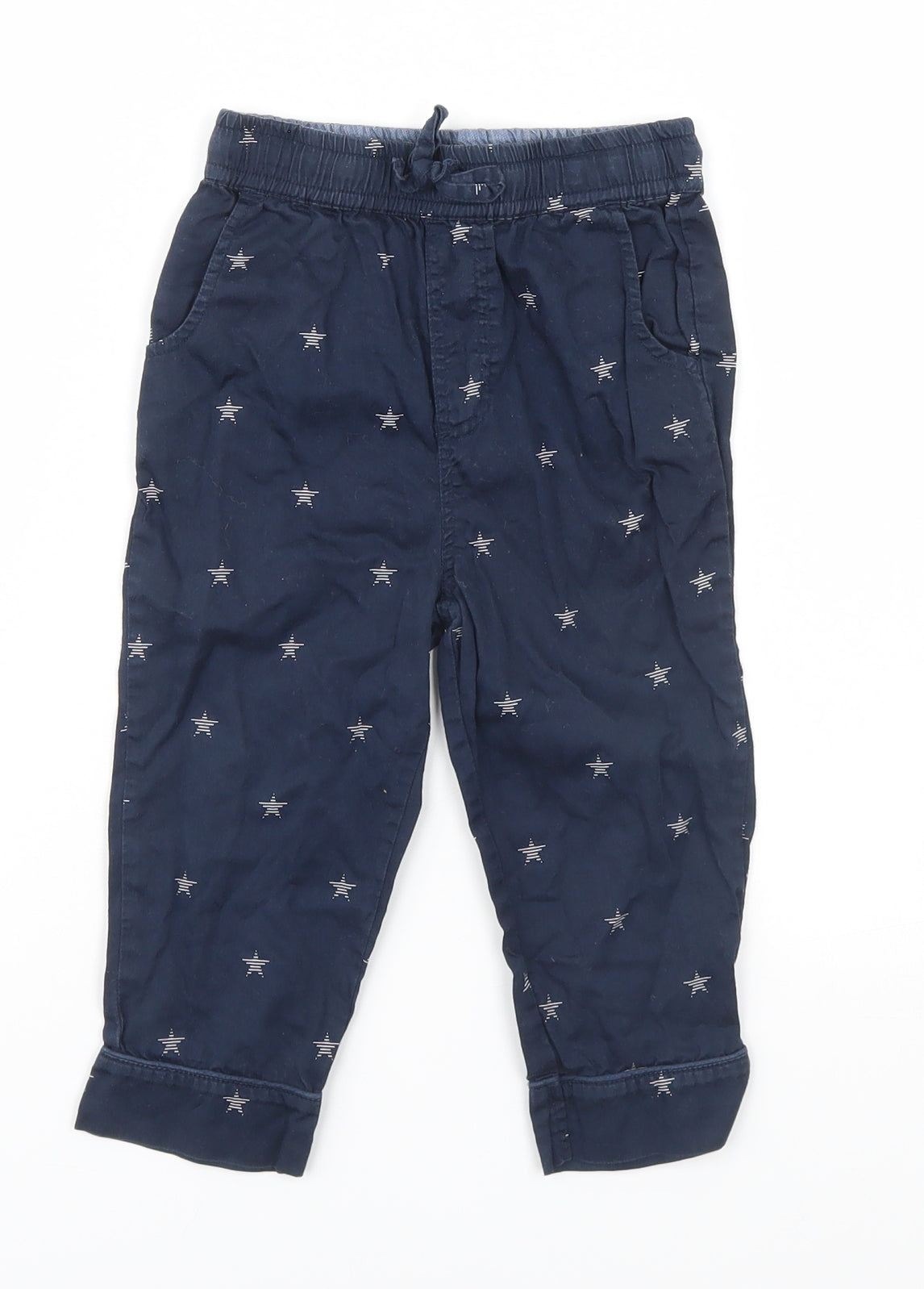 Marks and Spencer Baby Blue Geometric  Sweatpants Trousers Size 12-18 Months