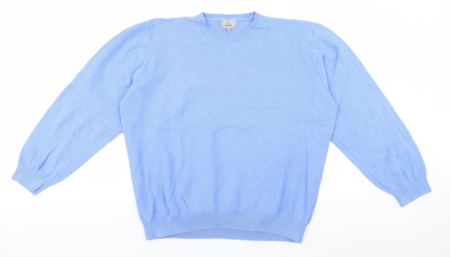 Marks and Spencer Mens Blue   Pullover Jumper Size 2XL