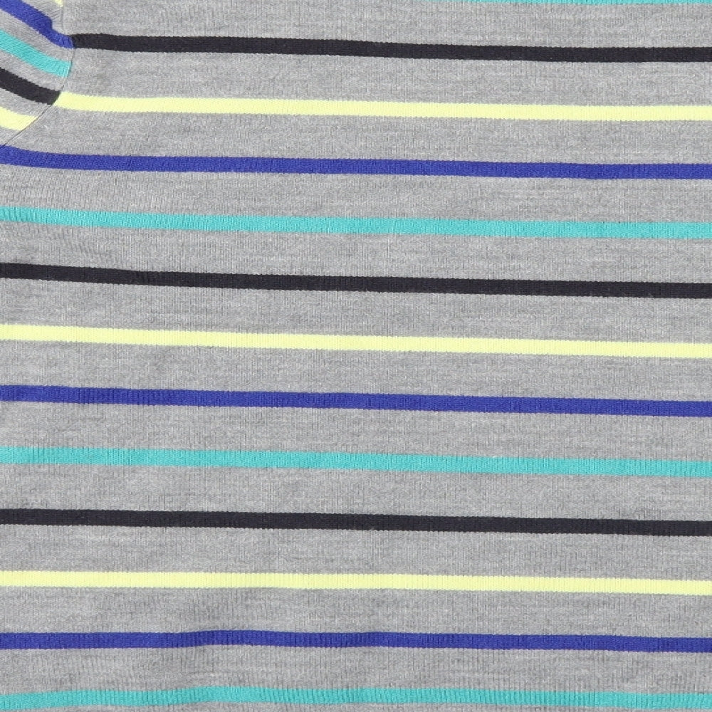 Marks and Spencer Womens Grey Striped  Cape Jumper Size 16