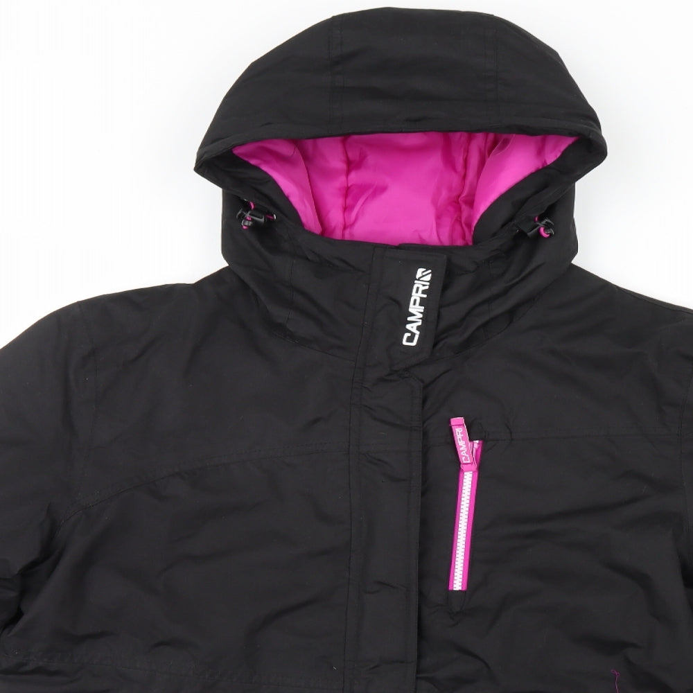 Campri Womens Black   Rain Coat Coat Size 14