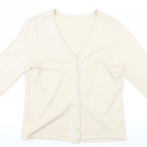 BHS Womens Beige   Cardigan Jumper Size 14