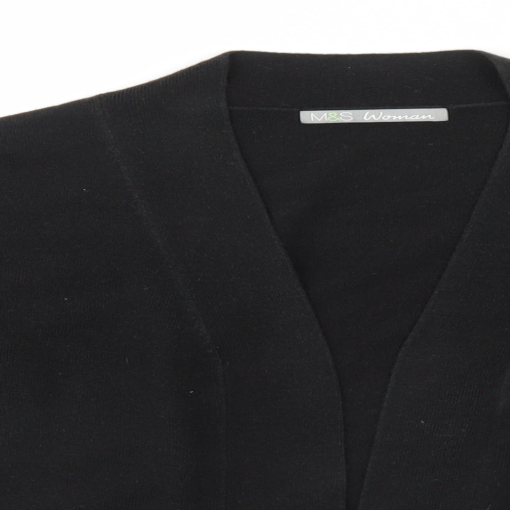 Marks and Spencer Womens Black   Cardigan Jumper Size 16