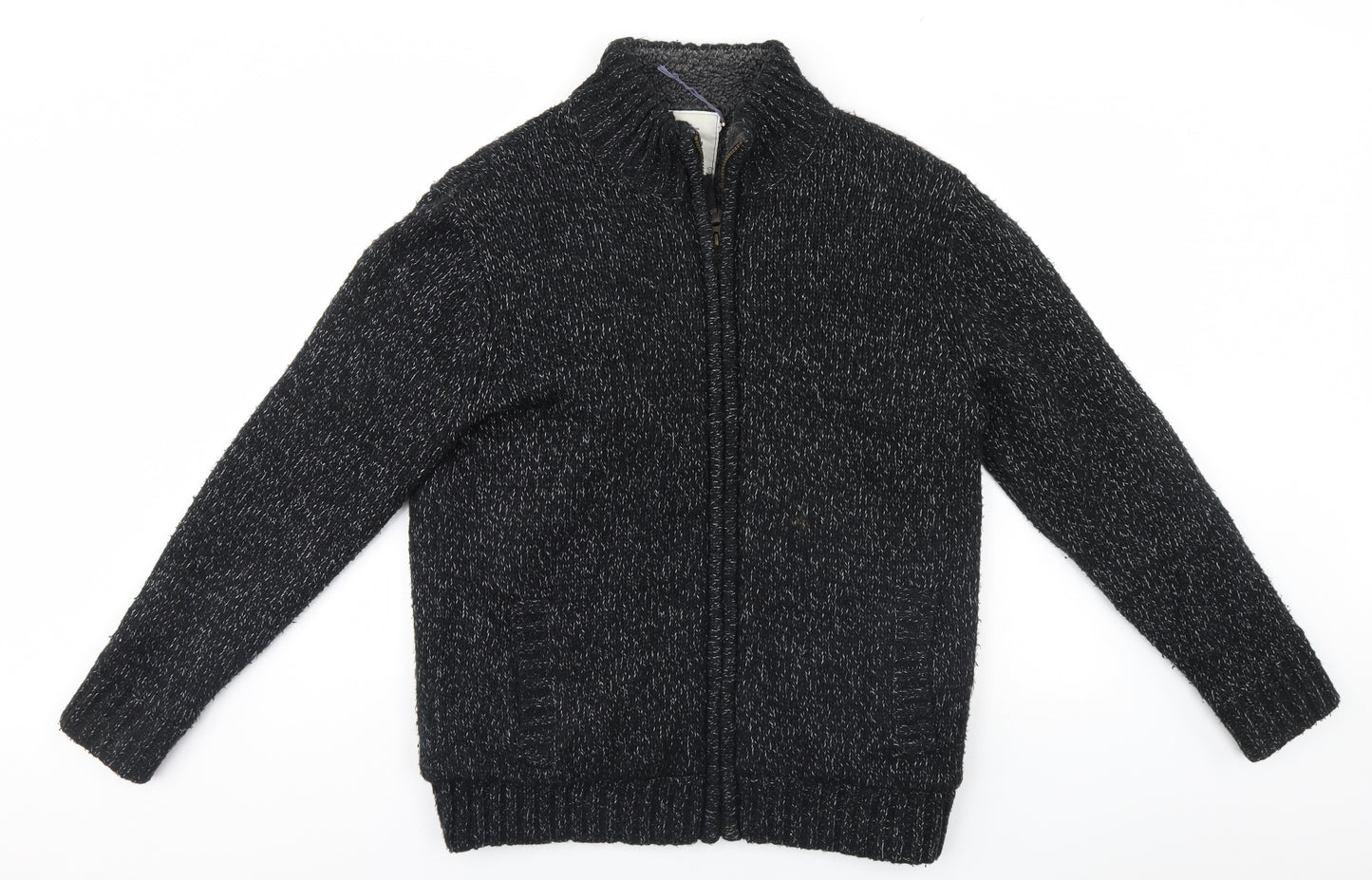 Atlantic Bay Mens Black   Full Zip Jumper Size L