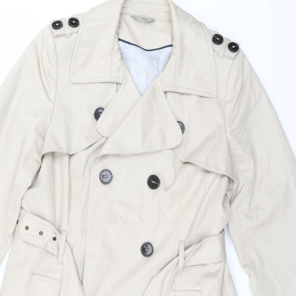 Marks and Spencer Womens Beige   Overcoat Coat Size 14