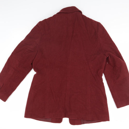 Sensations Womens Red   Overcoat Coat Size 14