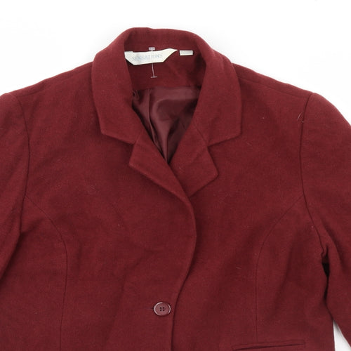 Sensations Womens Red   Overcoat Coat Size 14