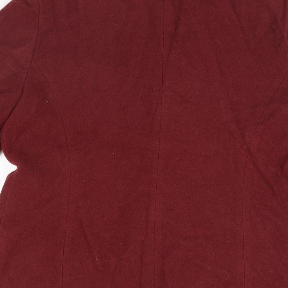 Sensations Womens Red   Overcoat Coat Size 14