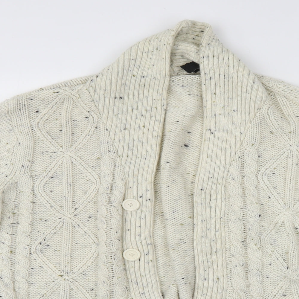 Cedar Wood State Mens Ivory   Cardigan Jumper Size L