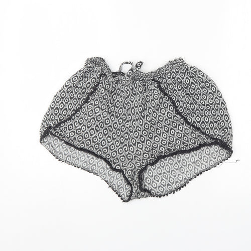 Primark Womens Grey Geometric  Culotte Shorts Size 14