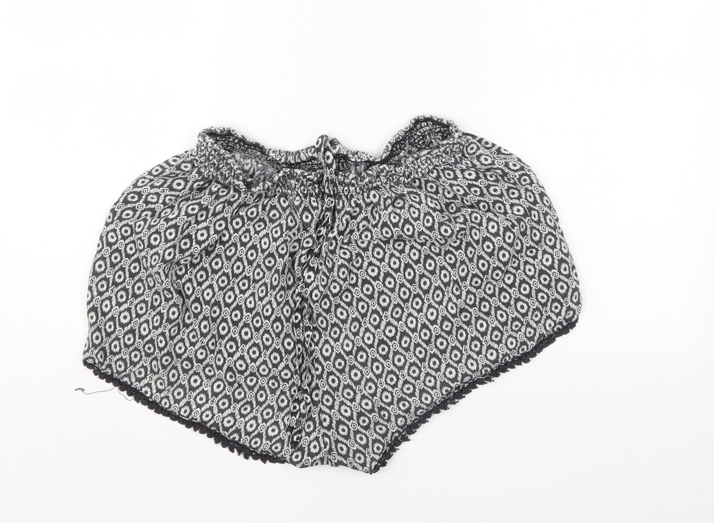 Primark Womens Grey Geometric  Culotte Shorts Size 14
