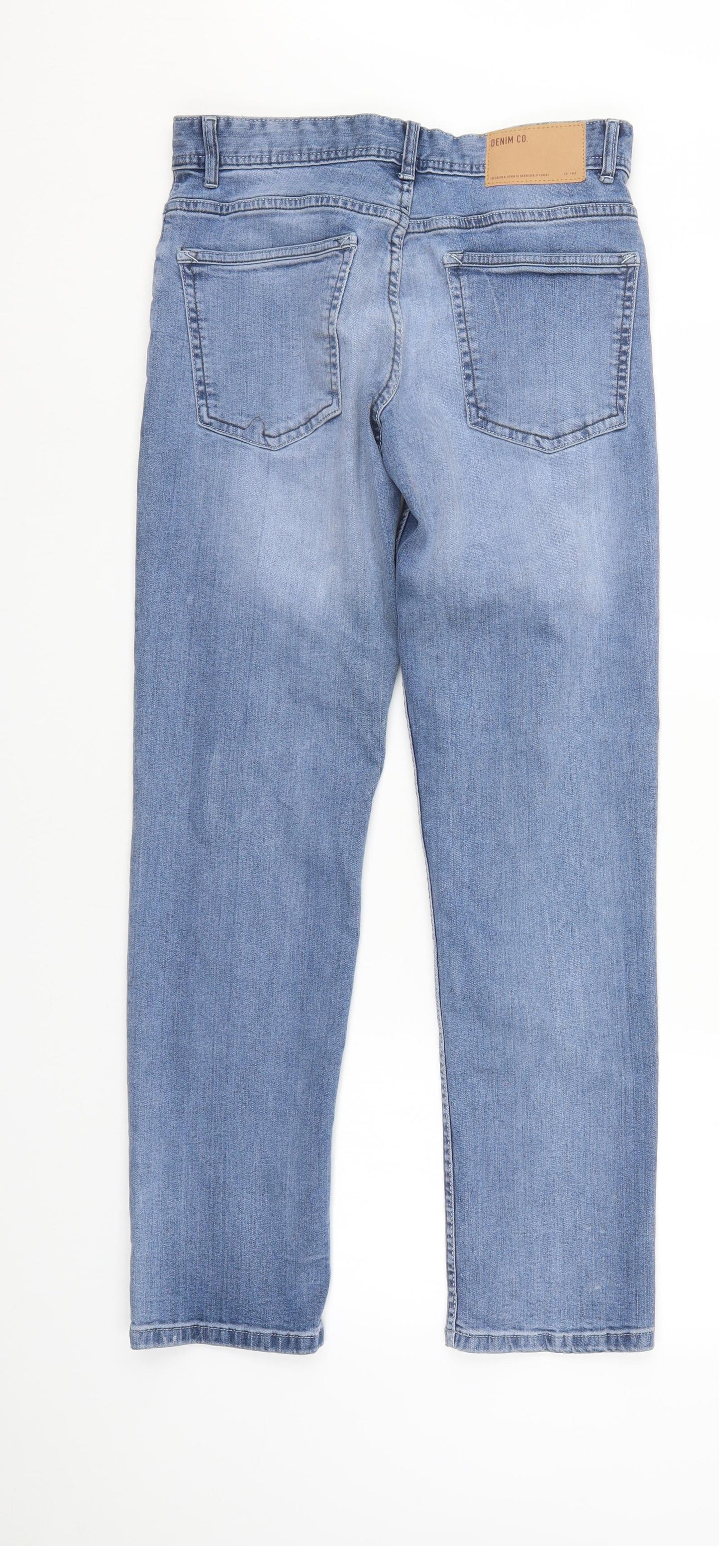 Denim & Co. Mens Blue  Denim Straight Jeans Size 30 L30 in