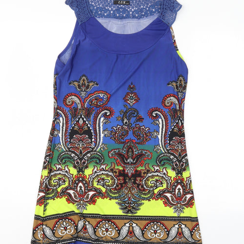 Lux Womens Multicoloured Paisley  Tank Dress