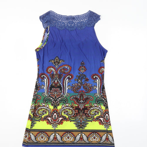 Lux Womens Multicoloured Paisley  Tank Dress
