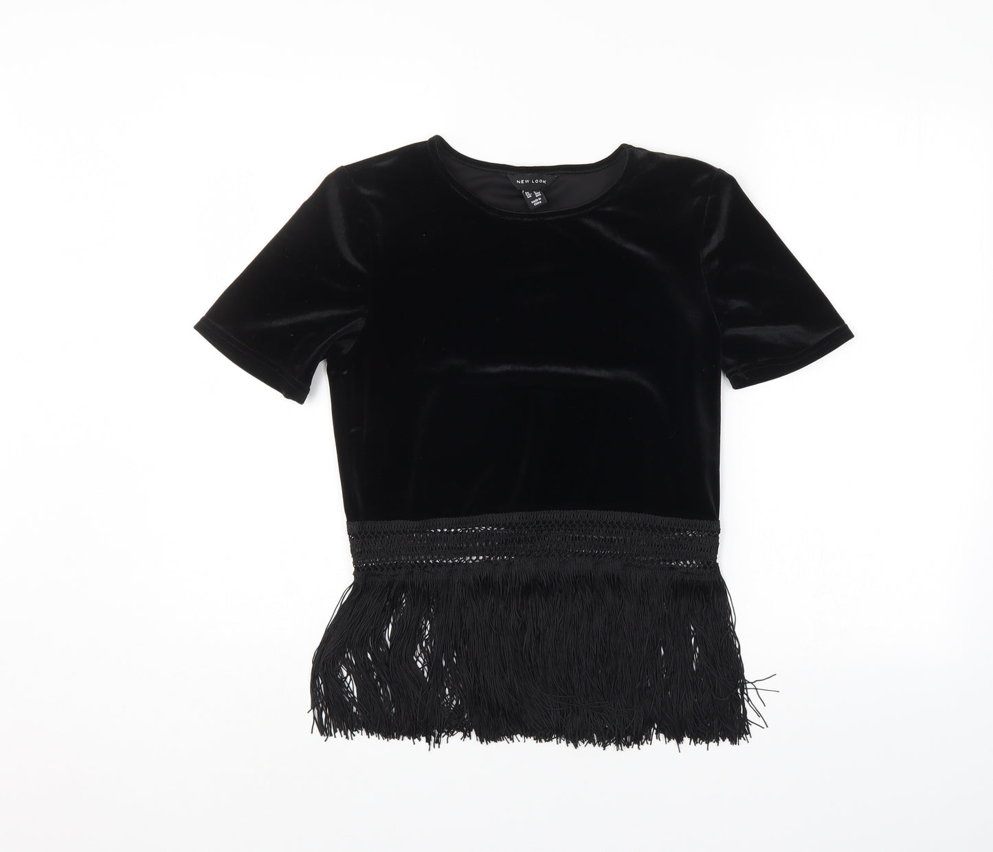 New Look Womens Black   Jersey Blouse Size 8