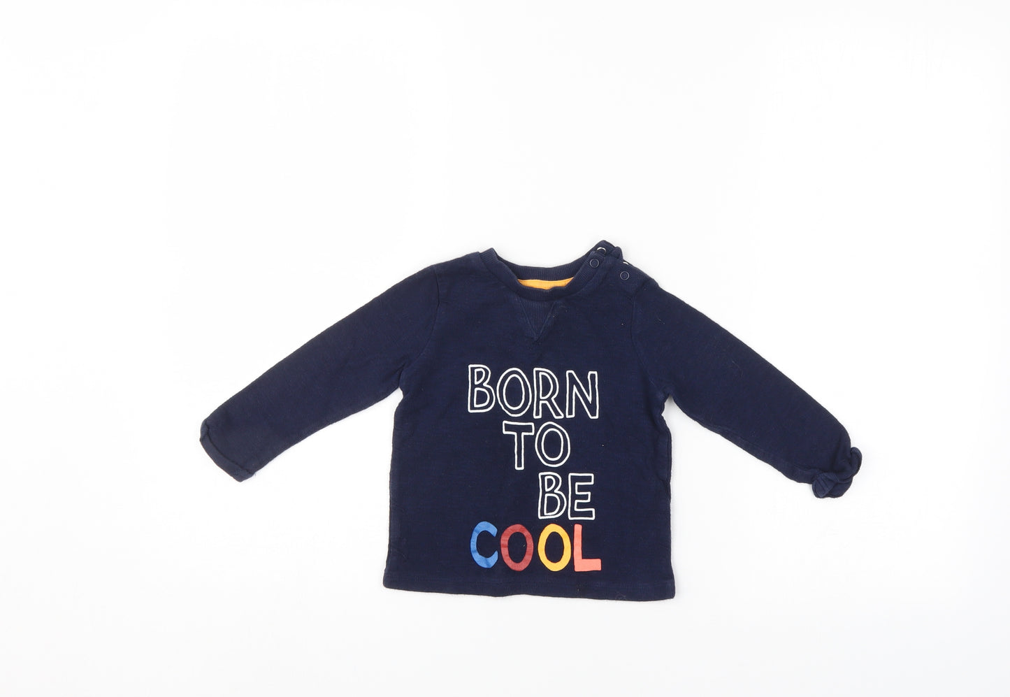 Fred & FLo Boys Blue   Pullover Jumper Size 12-18 Months