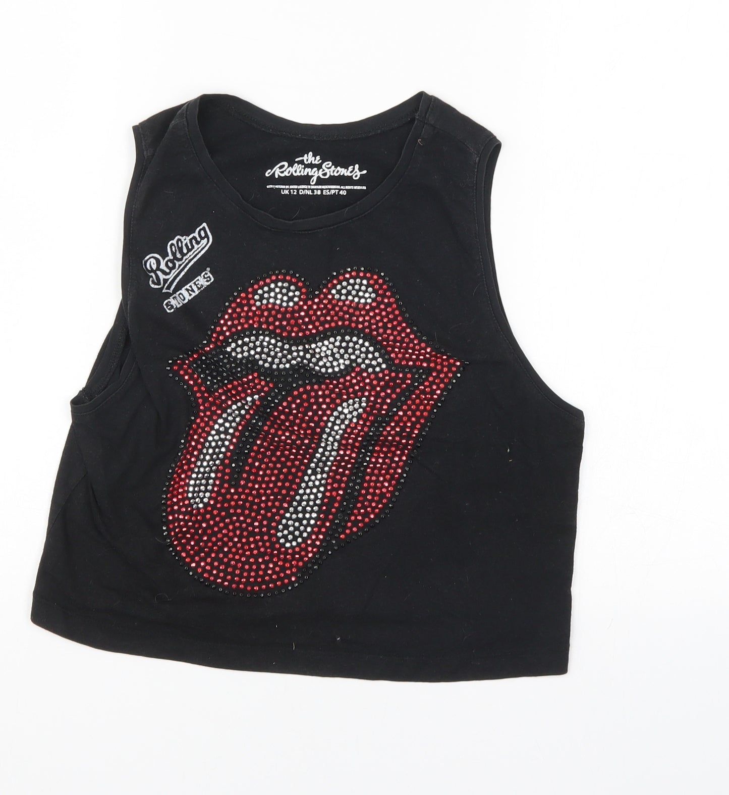 The Rolling Stones Womens Black   Basic Tank Size 12