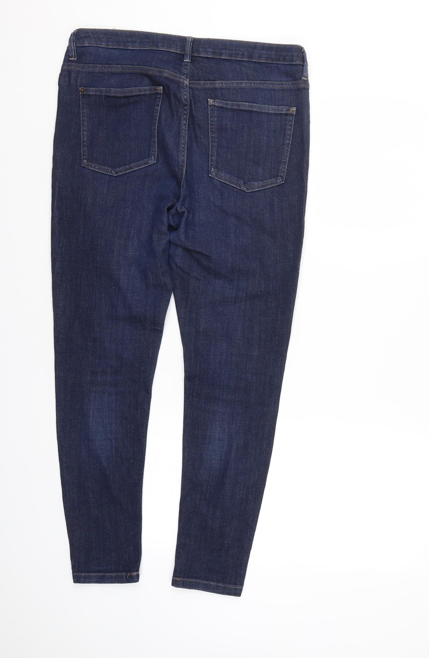 M&S Womens Blue   Skinny Jeans Size 14 L28 in