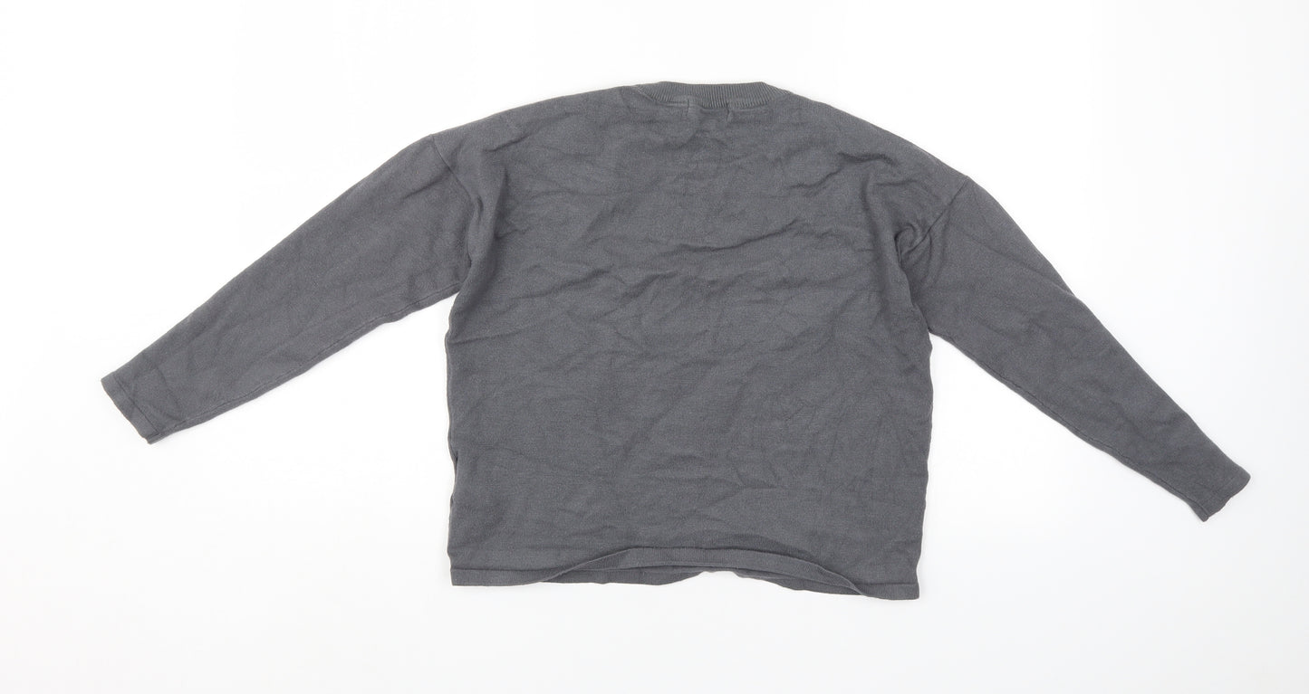 Brave Soul Mens Grey   Pullover Jumper Size M