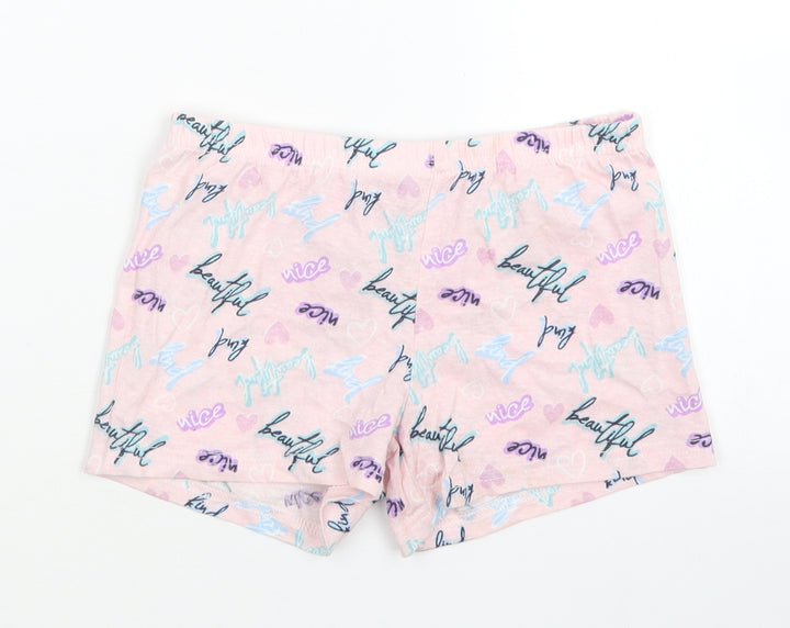 Pink Angel Girls Pink Geometric Capri Sleep Shorts Size 7-8 Years