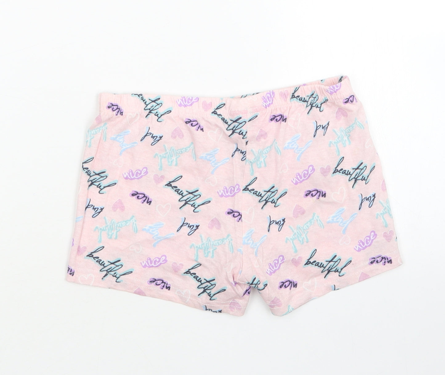 Pink Angel Girls Pink Geometric  Capri Sleep Shorts Size 7-8 Years