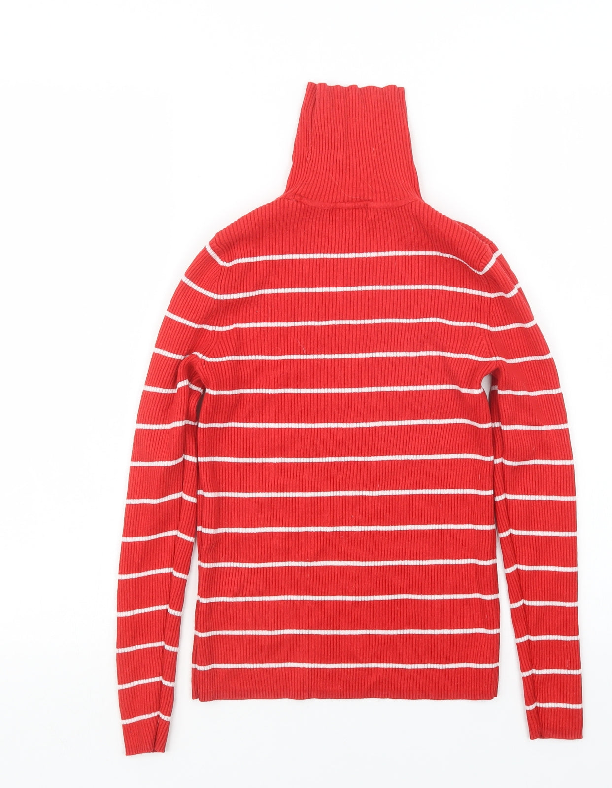 Marks and Spencer Womens Red Striped  Pullover Jumper Size 10
