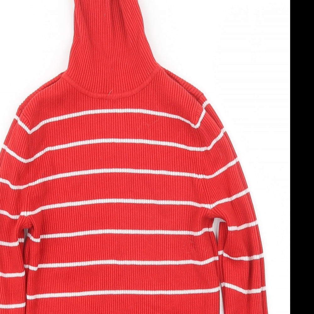 Marks and Spencer Womens Red Striped  Pullover Jumper Size 10