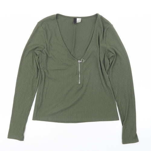 Divided by H&M Womens Green   Basic T-Shirt Size M