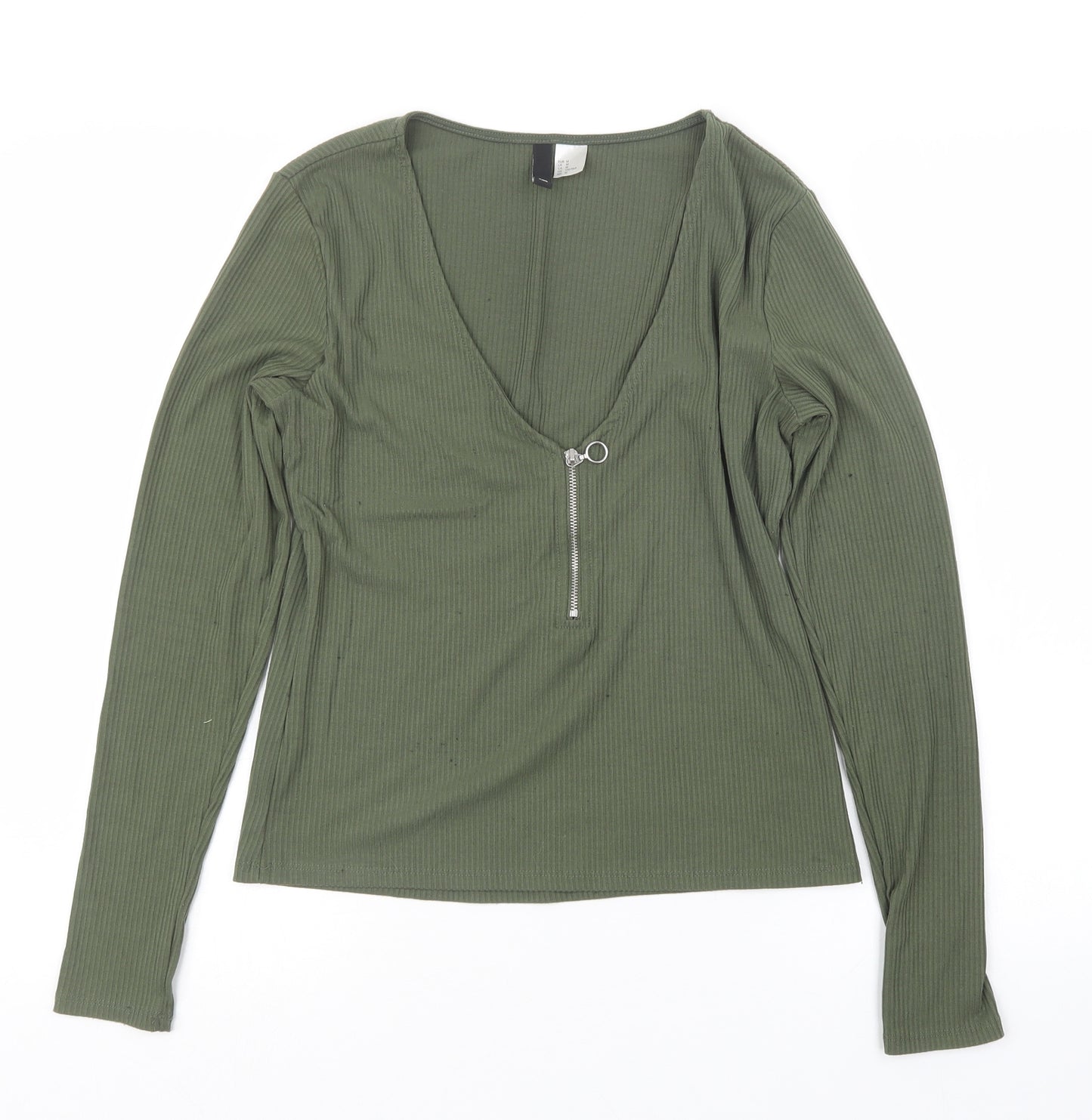Divided by H&M Womens Green   Basic T-Shirt Size M