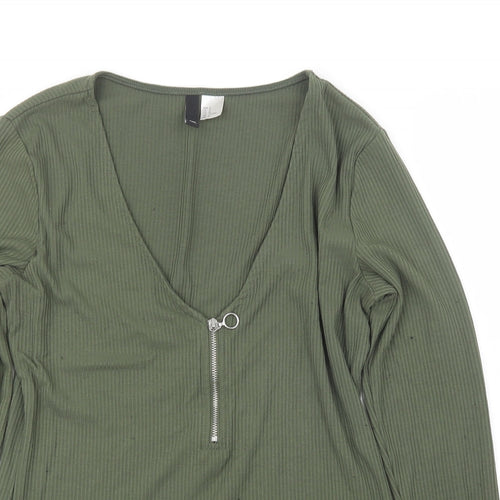 Divided by H&M Womens Green   Basic T-Shirt Size M