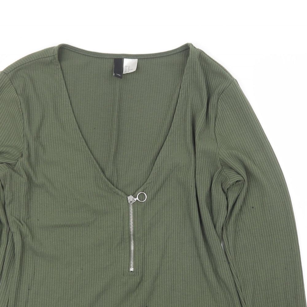 Divided by H&M Womens Green   Basic T-Shirt Size M