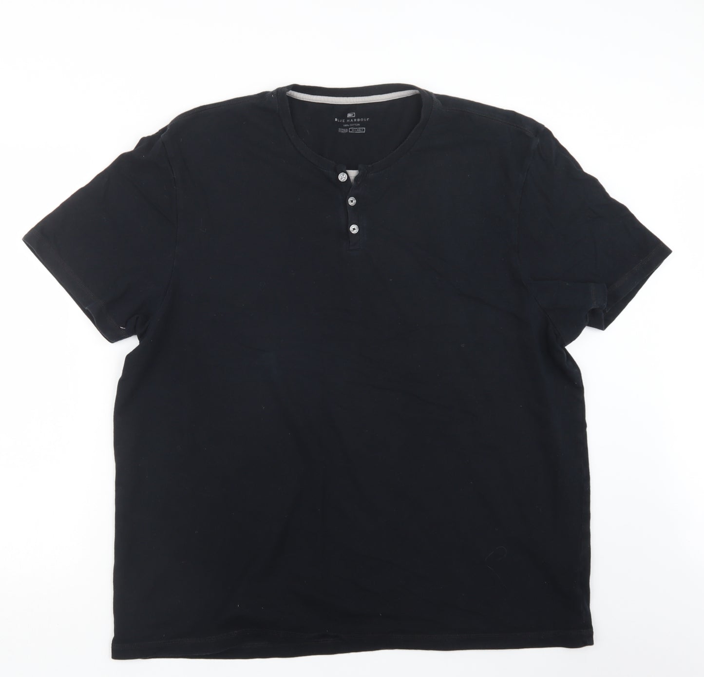 Blue Harbour Mens Black    T-Shirt Size 2XL
