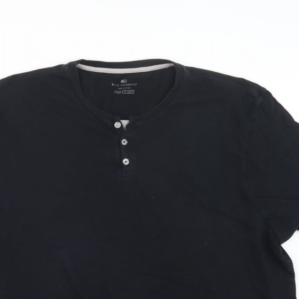 Blue Harbour Mens Black    T-Shirt Size 2XL