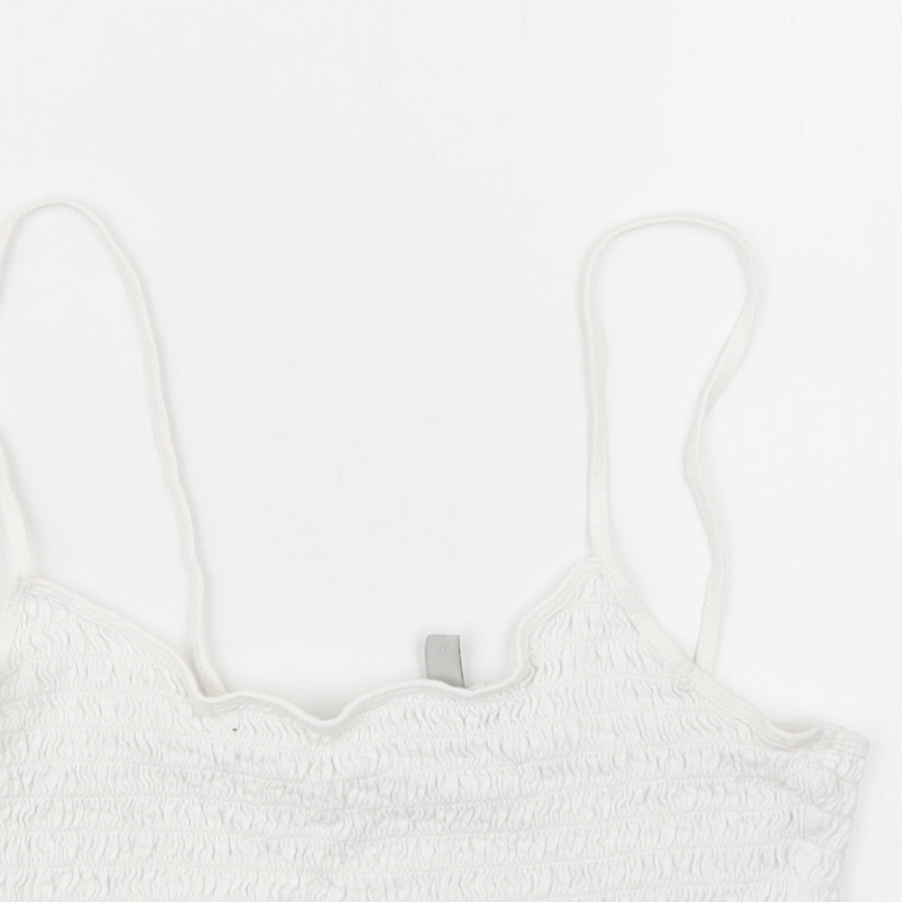 Divided by H&M Womens White   Cropped T-Shirt Size M