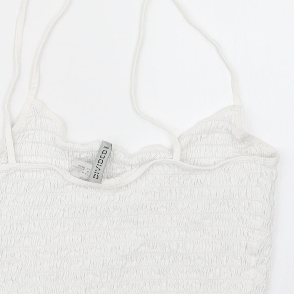 Divided by H&M Womens White   Cropped T-Shirt Size M