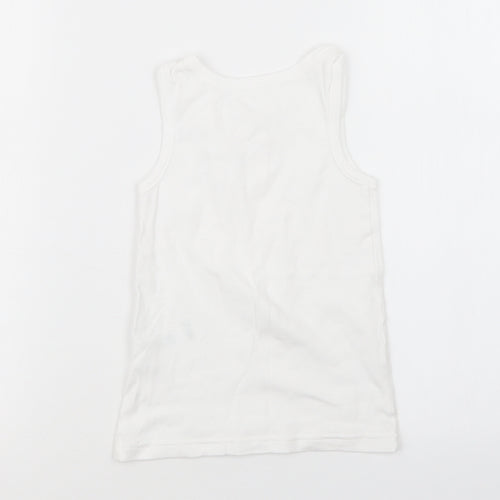 F&F Girls White   Basic Tank Size 4-5 Years