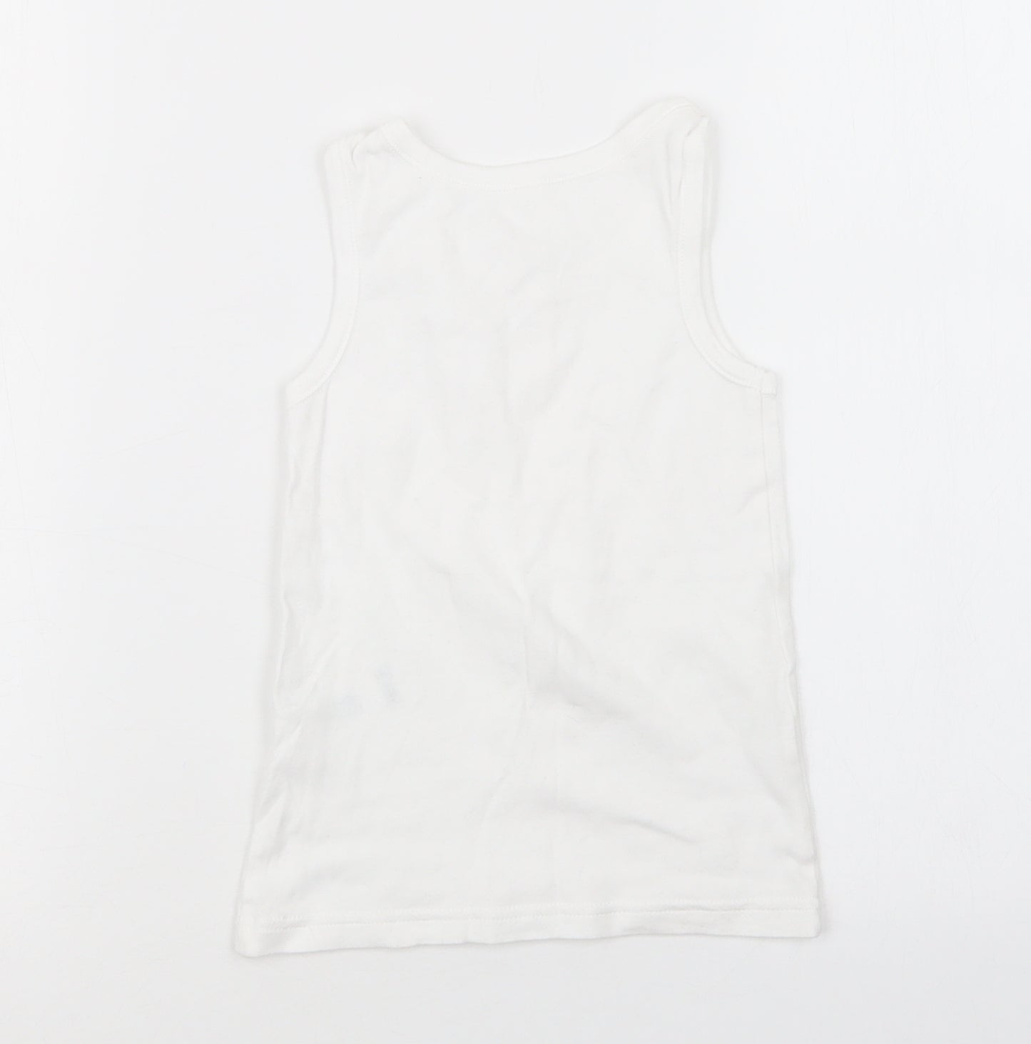 F&F Girls White   Basic Tank Size 4-5 Years