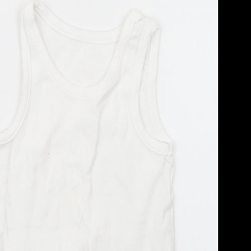 F&F Girls White   Basic Tank Size 4-5 Years