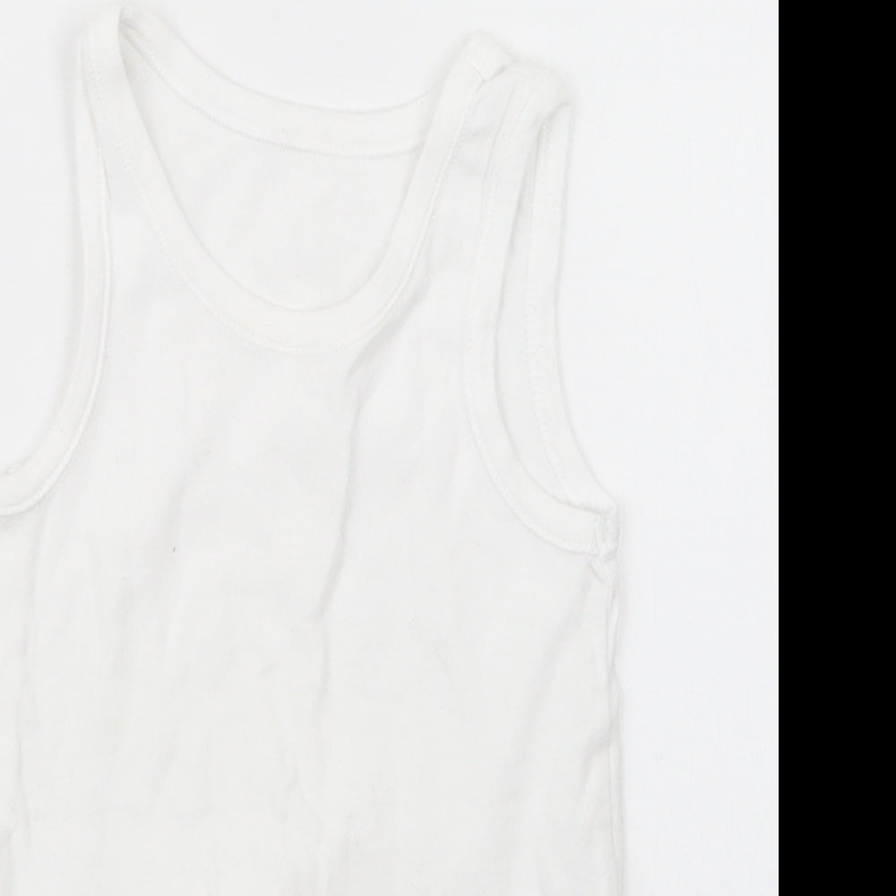 F&F Girls White   Basic Tank Size 4-5 Years