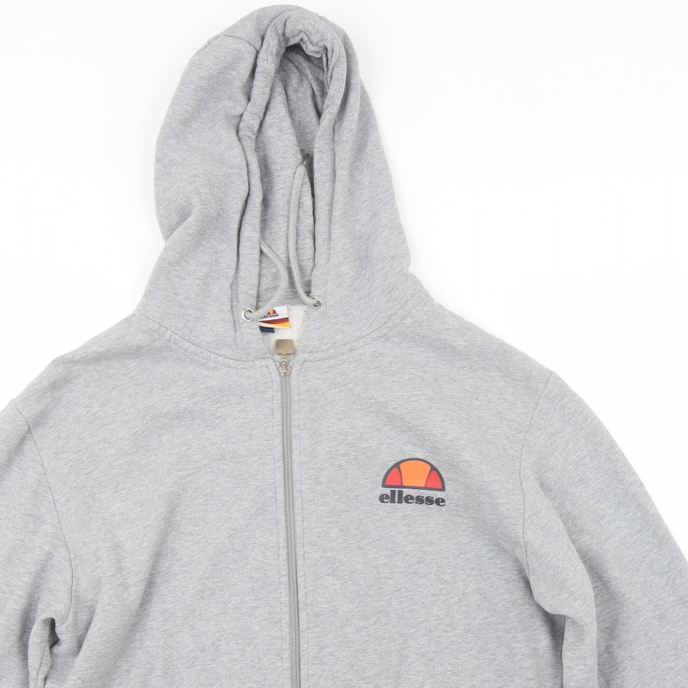 ellesse Mens Grey   Full Zip Hoodie Size L