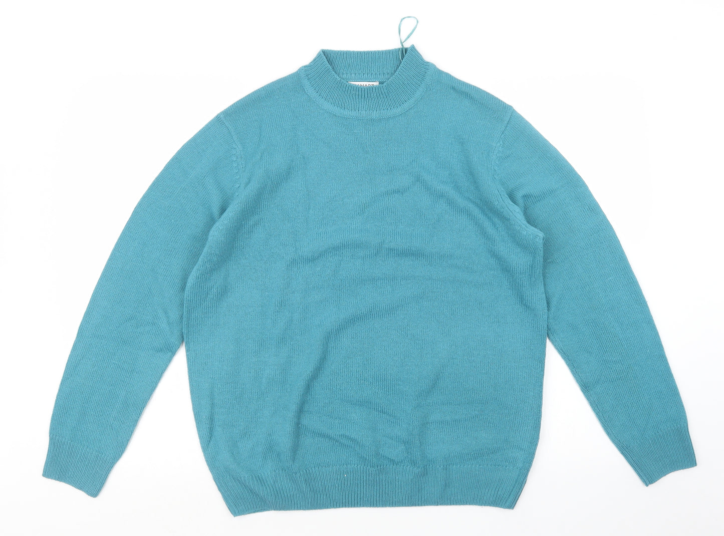 Damart Womens Blue  Knit Pullover Jumper Size 14