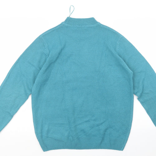 Damart Womens Blue  Knit Pullover Jumper Size 14