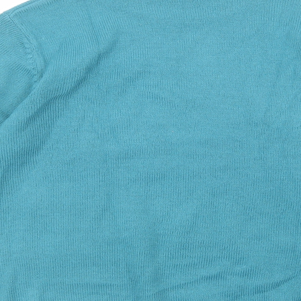 Damart Womens Blue  Knit Pullover Jumper Size 14