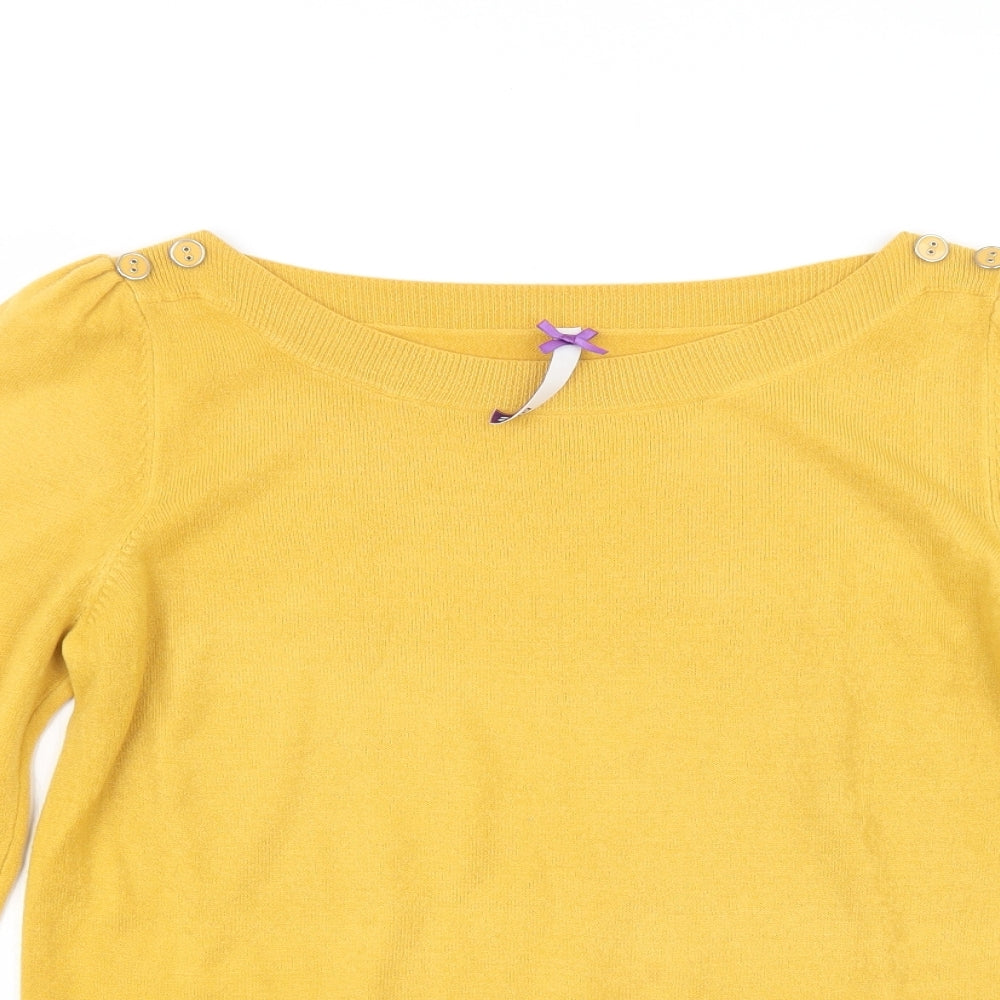 BHS Womens Yellow  Knit Pullover Jumper Size 12