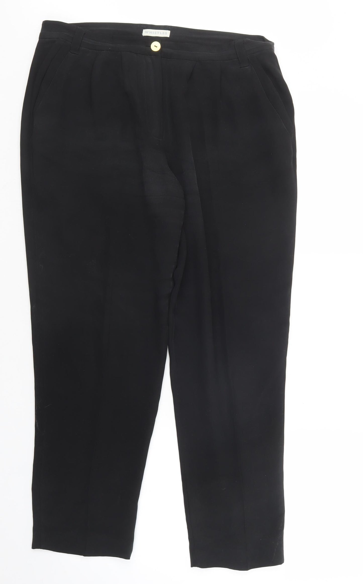 Whistles Womens Black   Trousers  Size 14 L26 in