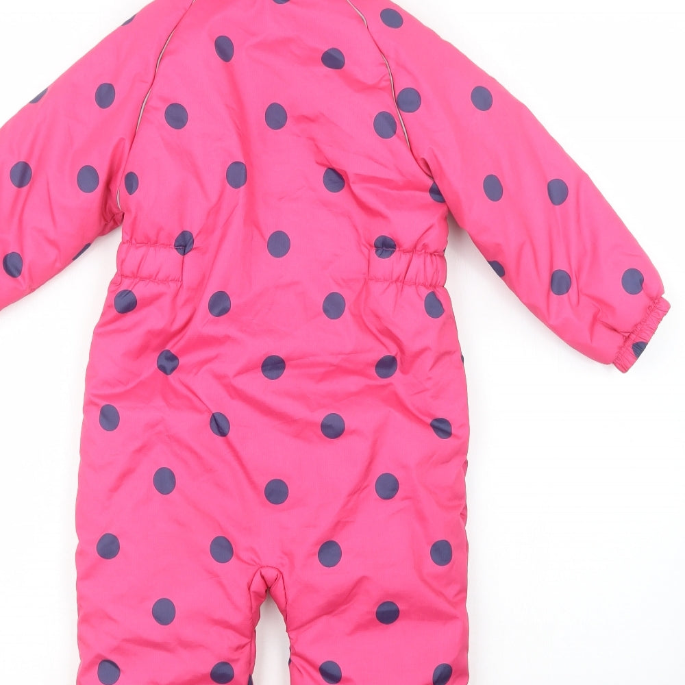TU Girls Pink Polka Dot  Jacket  Size 2-3 Years  - One Piece