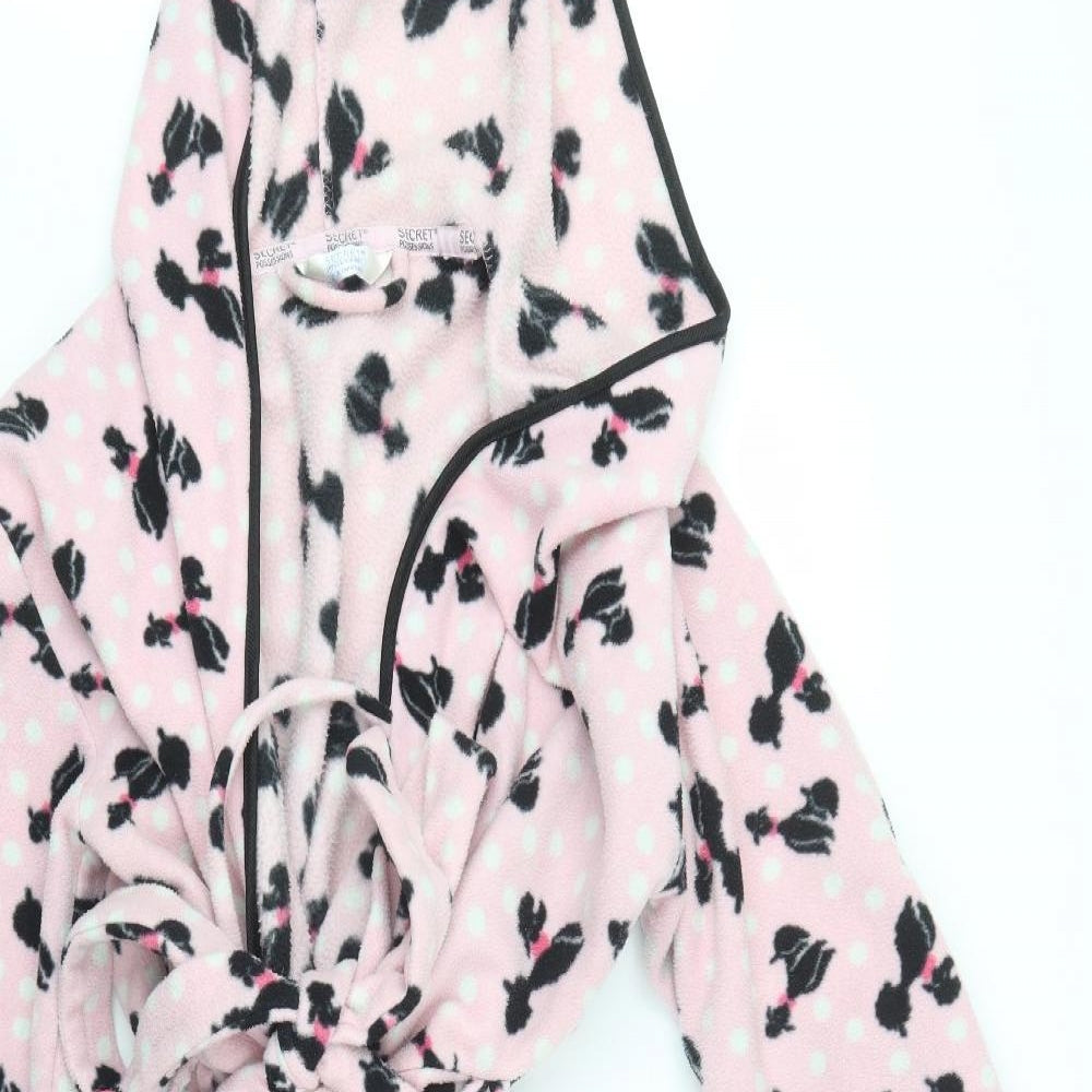 Secret Possessions Womens Pink Geometric  Top Robe Size 12