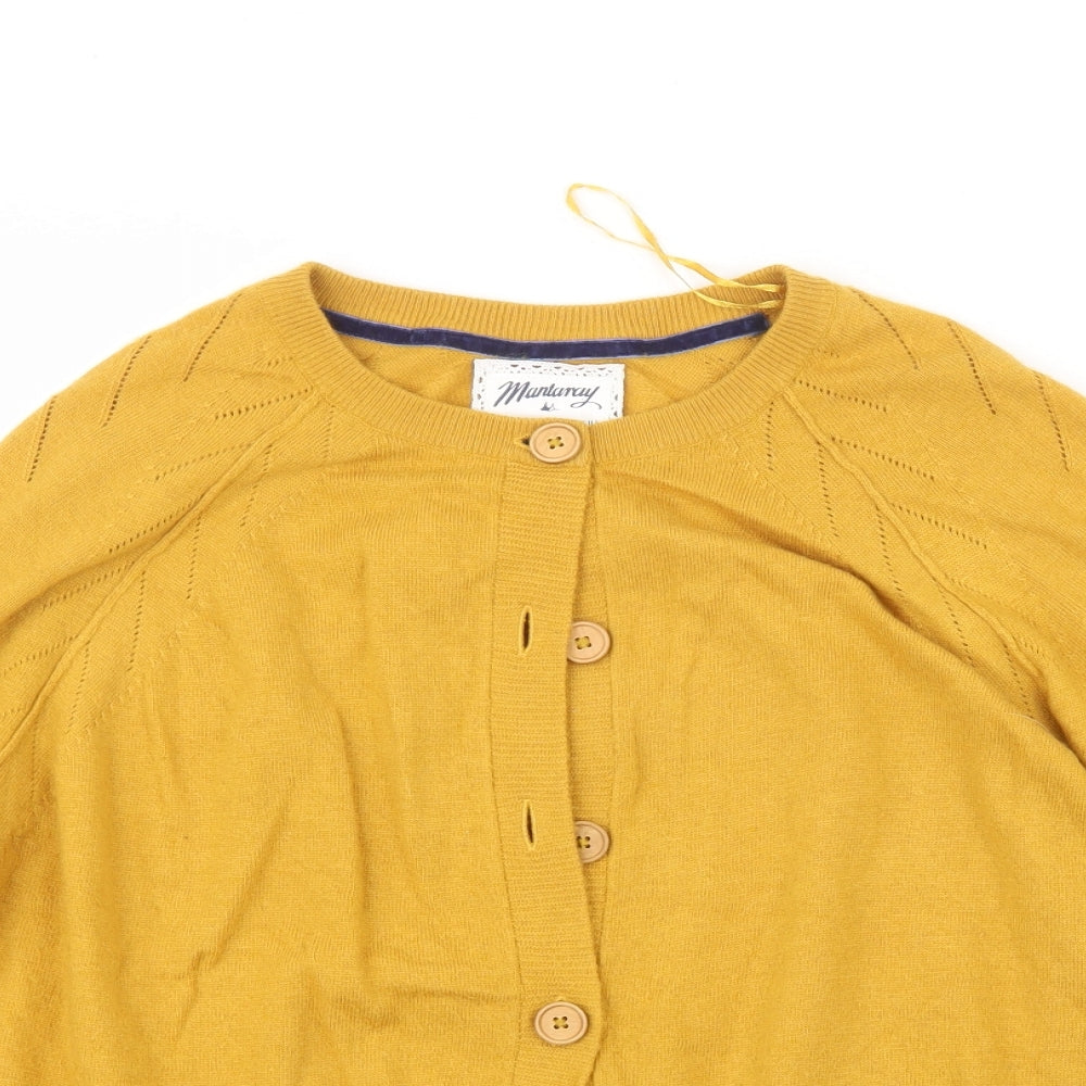 Mantaray Womens Yellow  Knit Cardigan Jumper Size 20